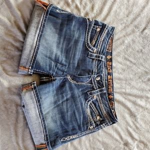 Like New Size 28 Rock Revival Jean Shorts